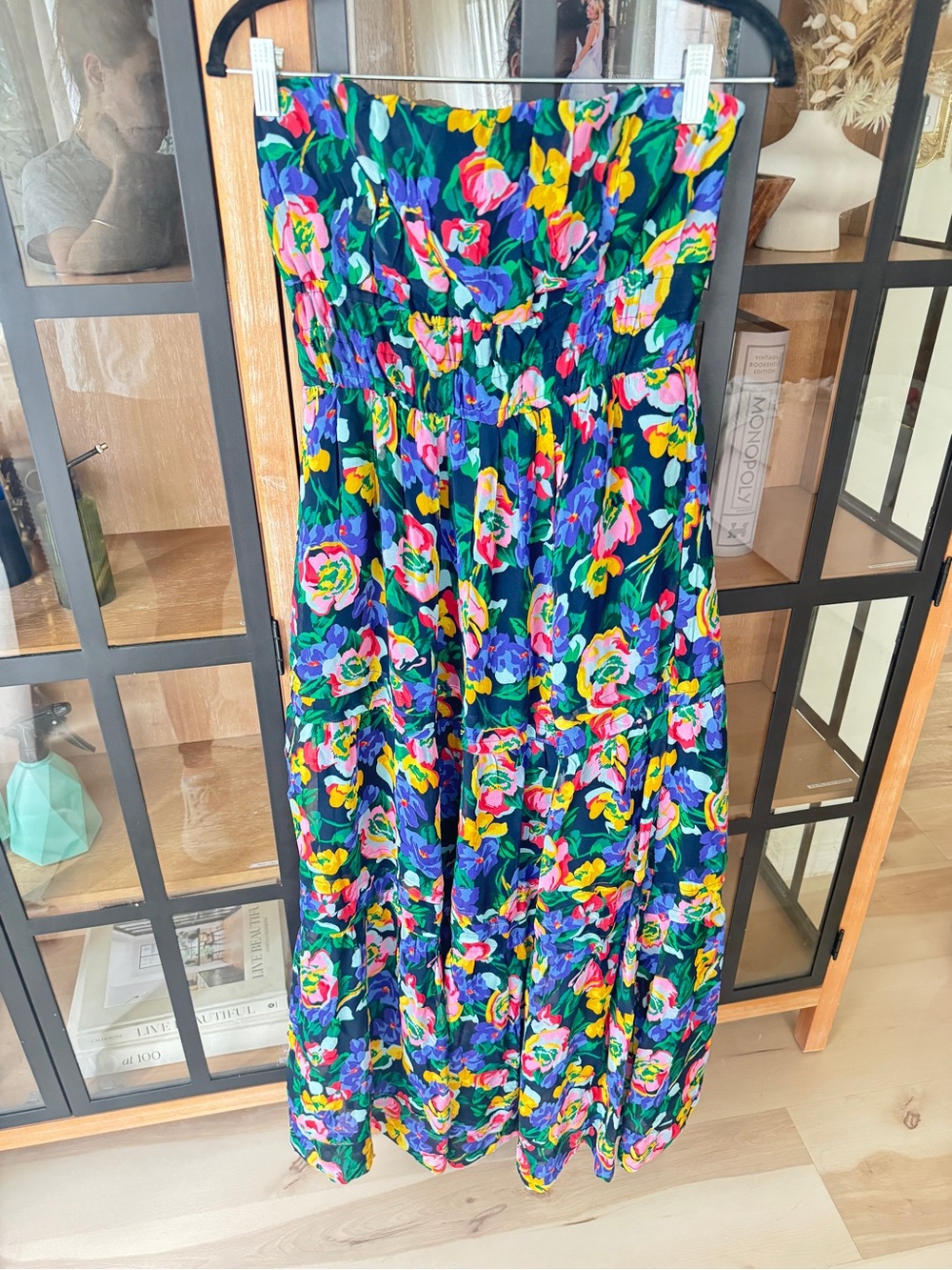 By Anthropologie The Somerset Strapless Maxi Dress floral gown colorful wedding - Picture 2 of 12